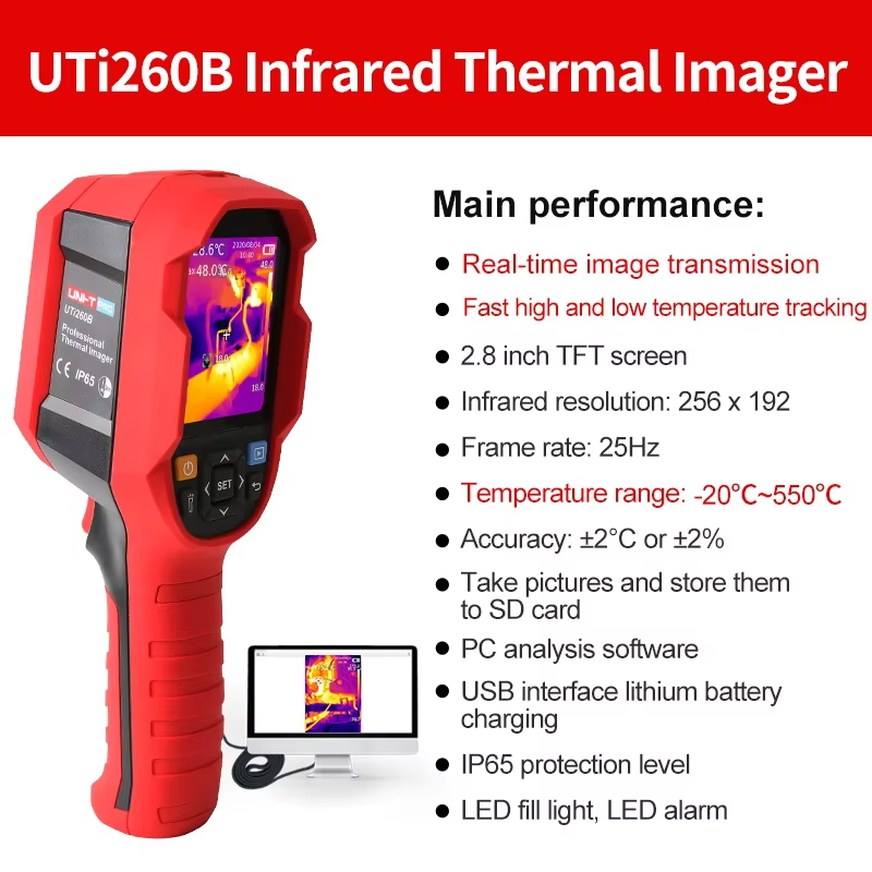 UNI-T 赤外線サーマルカメラ 256×192ピクセル 建 - Thermal Imaging Camera 256X192 のレビューと価格